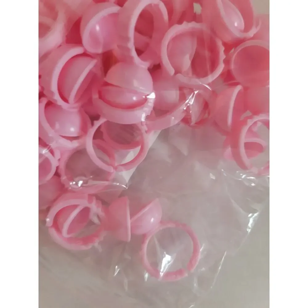 Eyelash Glue Rings 100PCS‎ Lash Glue Holder Pallet for Lash Extension